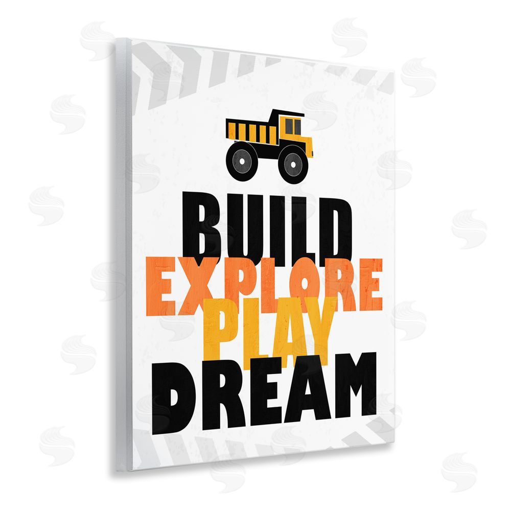 Kim Allen Build Explore Play Dream Wooden Wall Plaque Art Print