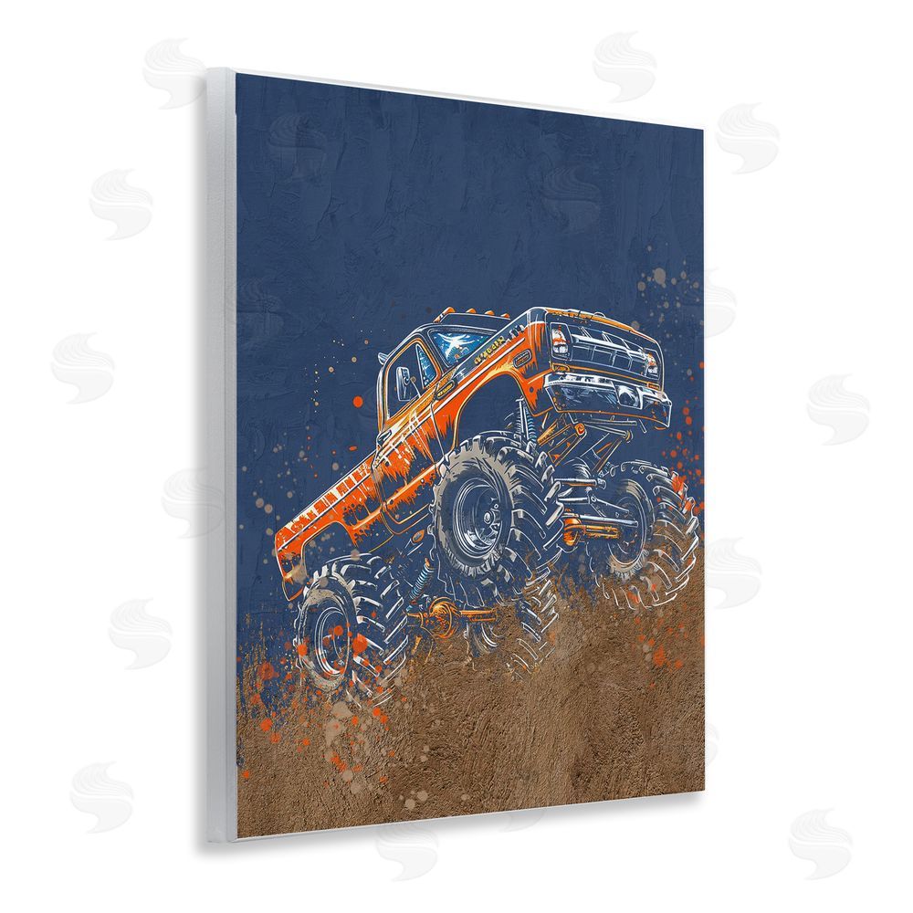 Kim Allen My Jam Monster Truck Wooden Wall Plaque Art Print
