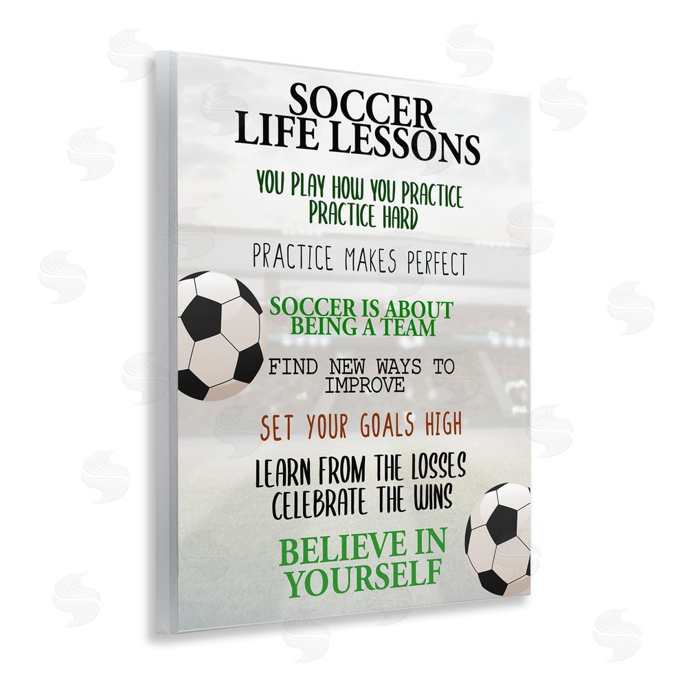 Kim Allen Soccer Life Lessons Wooden Wall Plaque Art Print
