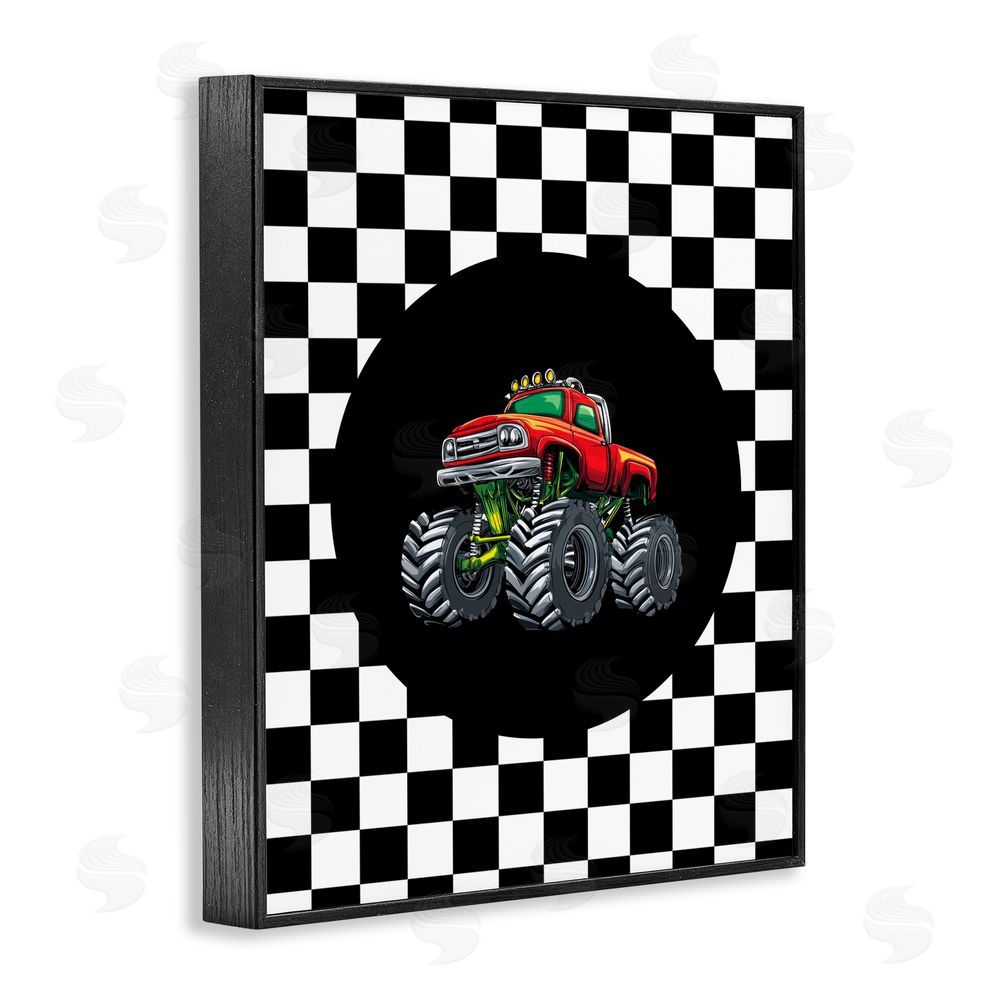 Kim Allen Monster Truck Dude Black Framed Giclee Print Wall Art