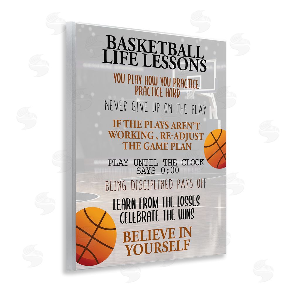 Kim Allen Basketball Life Lessons Wooden Wall Plaque Art Print