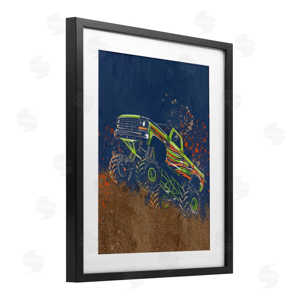 Kim Allen My Jam Truck Adventure Black Framed Print Under Glass Wall Art