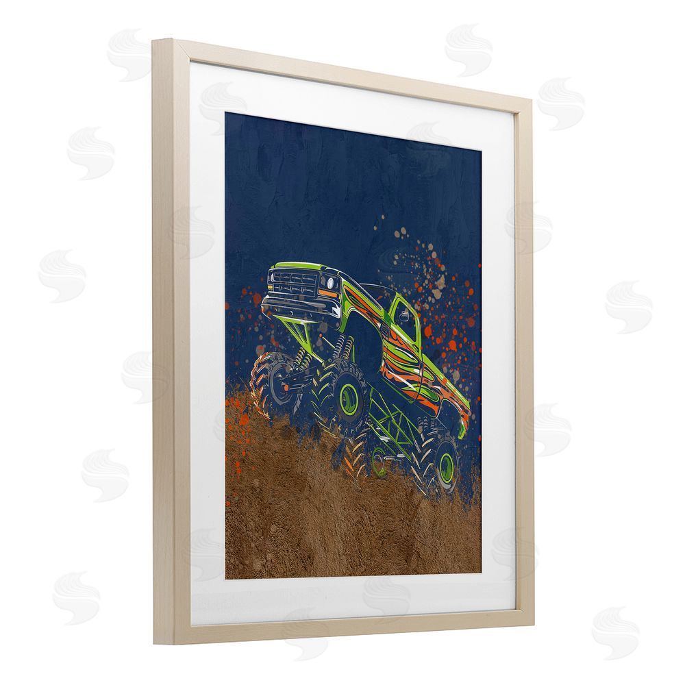 Kim Allen My Jam Truck Adventure Brown Framed Print Under Glass Wall Art
