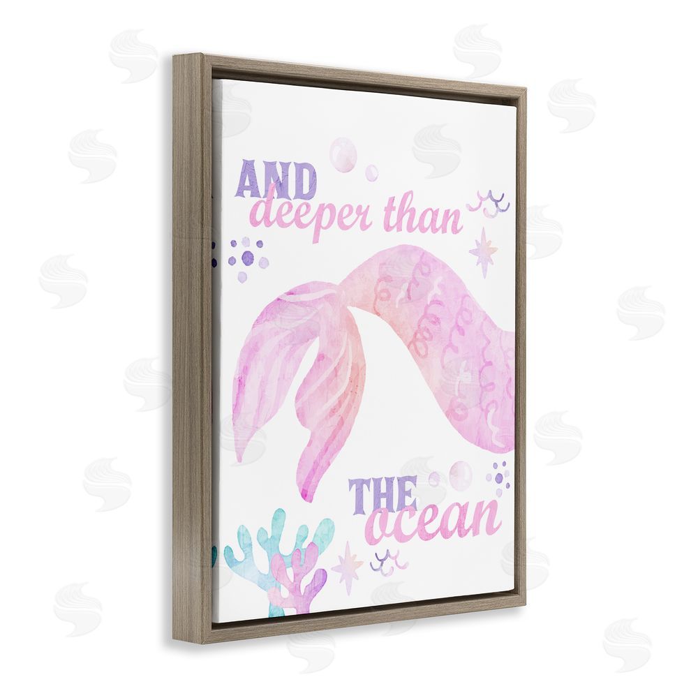 Kim Allen Deeper Than The Ocean Brown Floating Frame Canvas Wall Art Print