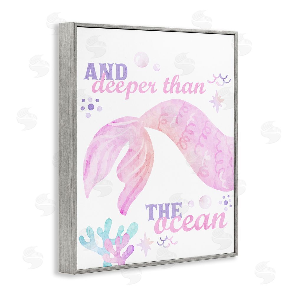 Kim Allen Deeper Than The Ocean Gray Framed Giclee Print Wall Art