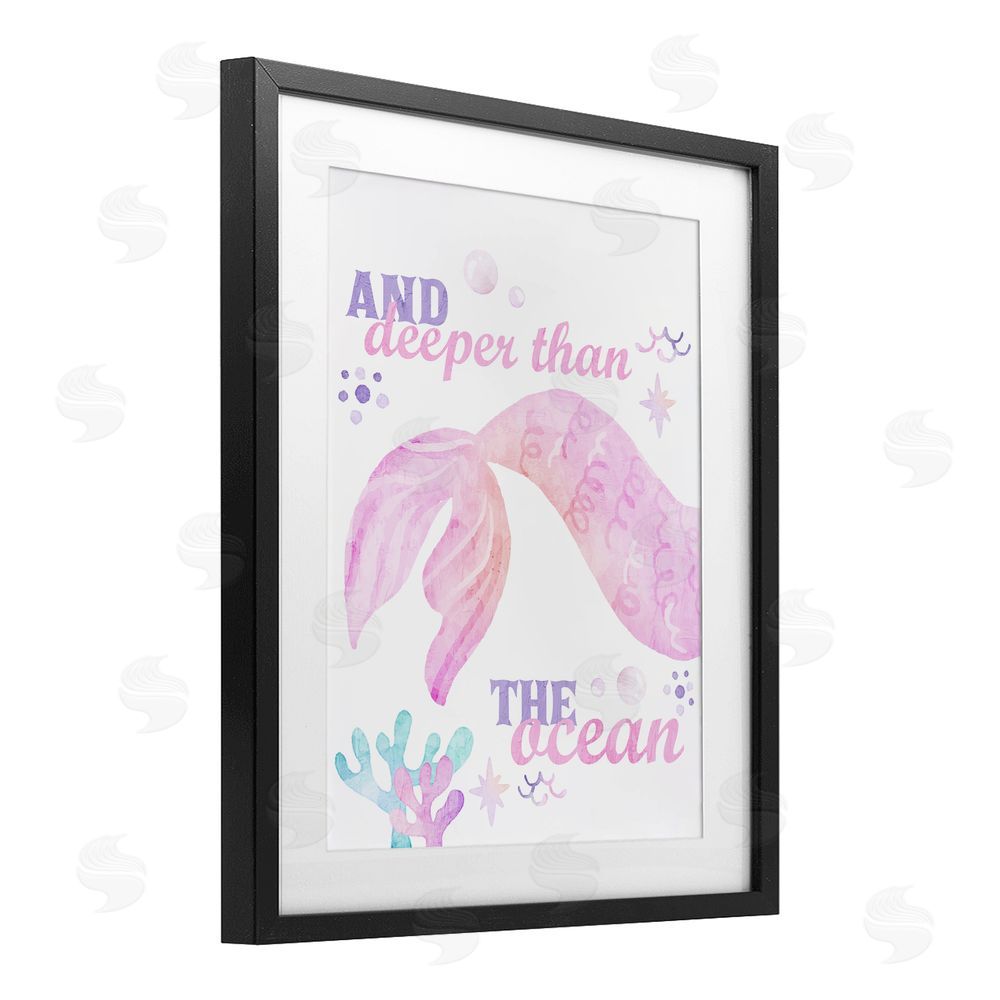Kim Allen Deeper Than The Ocean Black Framed Print Under Glass Wall Art