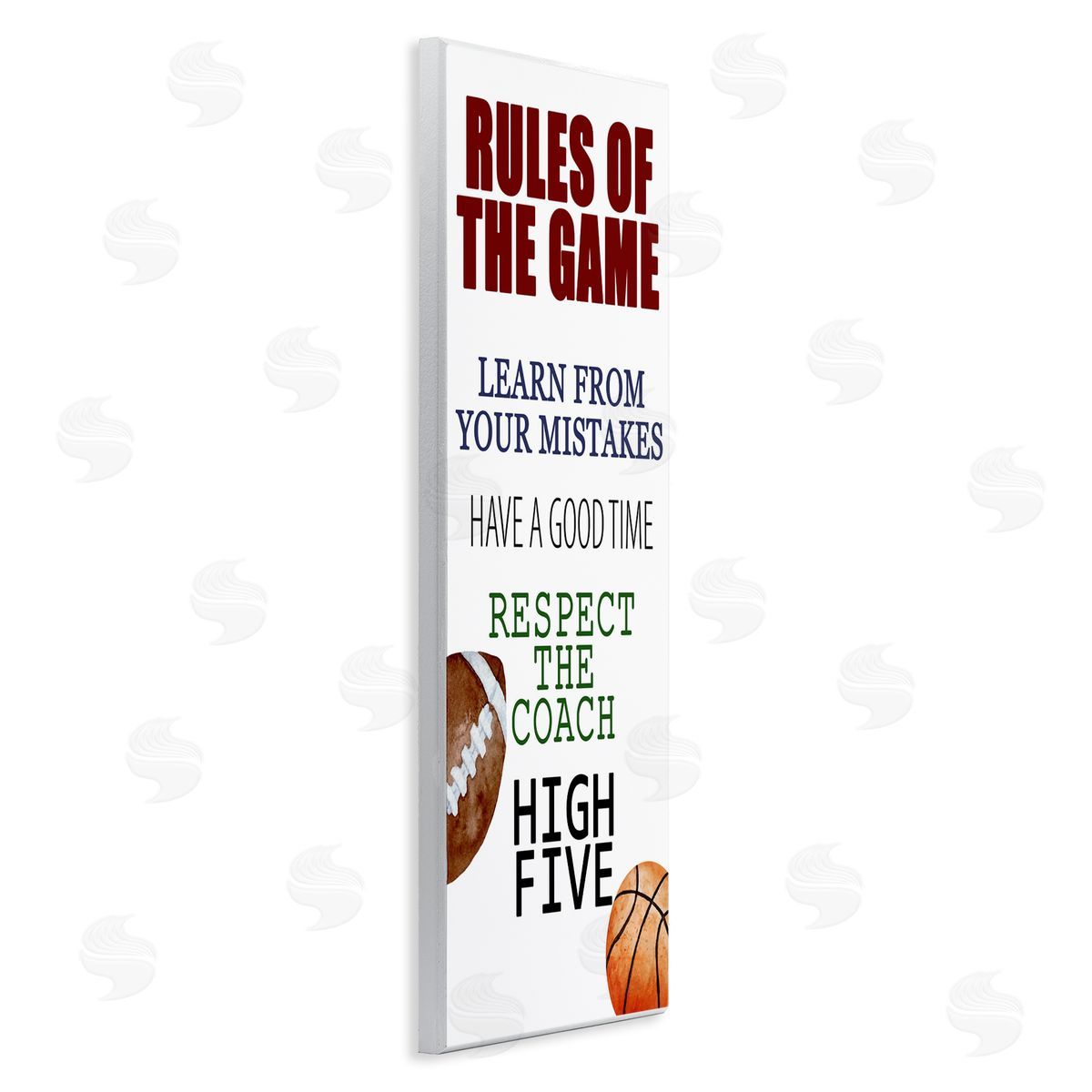 Kim Allen Motivational Rules Of The Game Wooden Wall Plaque Art Print