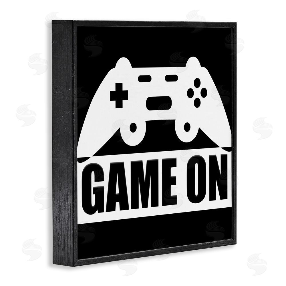 Kim Allen Game On Retro Black & White Black Framed Giclee Print Wall Art