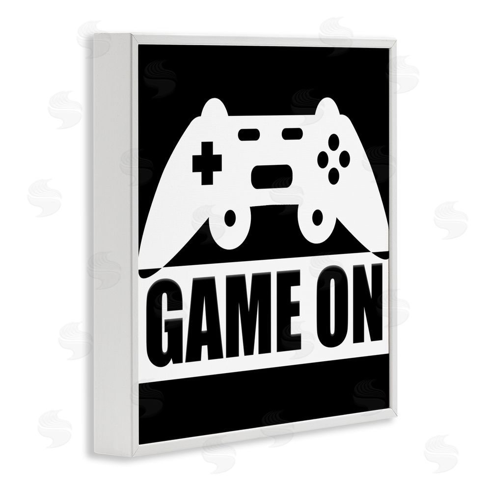 Kim Allen Game On Retro Black & White White Framed Giclee Print Wall Art