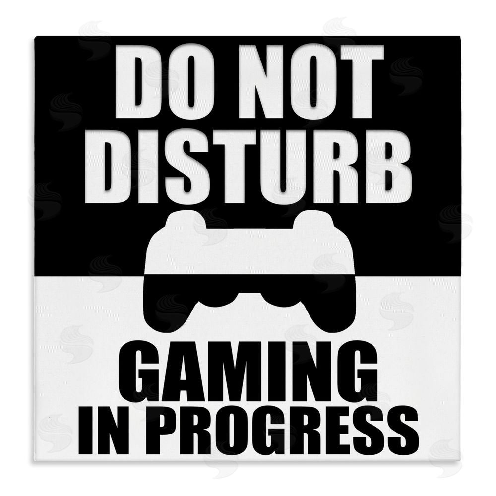 Kim Allen Do Not Disturb Minimal Gamer Stretched Canvas Wall Art Print