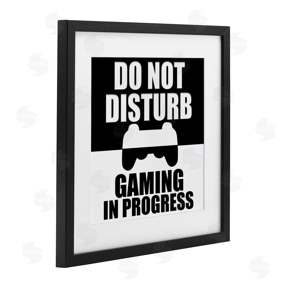 Kim Allen Do Not Disturb Minimal Gamer Black Framed Print Under Glass Wall Art