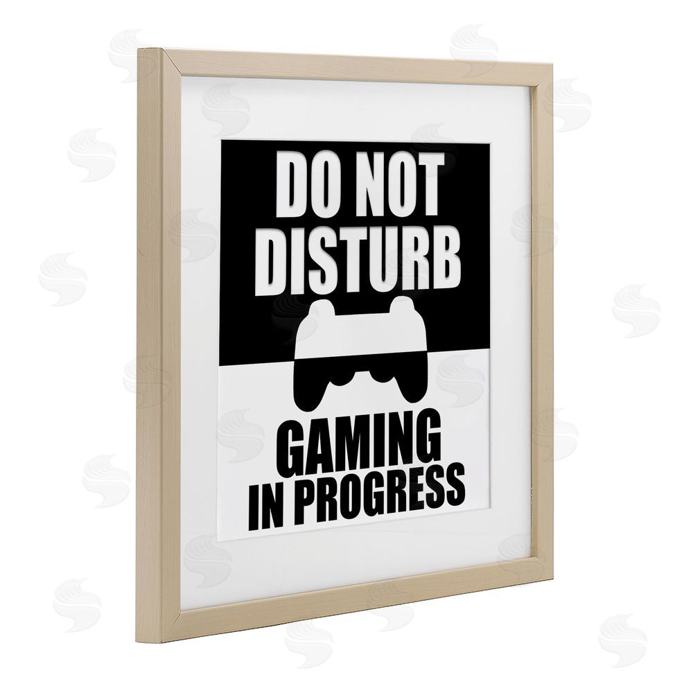 Kim Allen Do Not Disturb Minimal Gamer Brown Framed Print Under Glass Wall Art