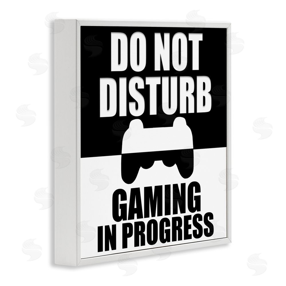Kim Allen Do Not Disturb Minimal Gamer White Framed Giclee Print Wall Art