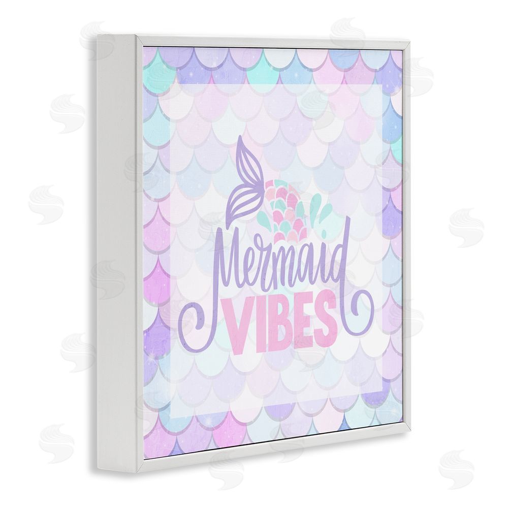 Kim Allen Pastel Mermaid Vibes White Framed Giclee Print Wall Art