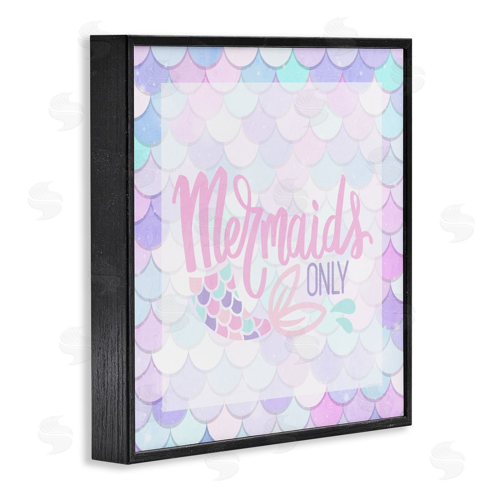 Kim Allen Pastel Mermaids Only Black Framed Giclee Print Wall Art