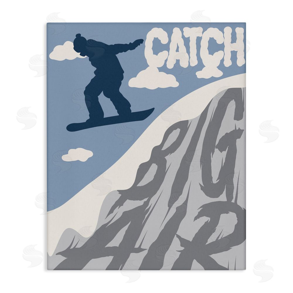 Marcus Prime Catch Big Air Snowboard Stretched Canvas Wall Art Print