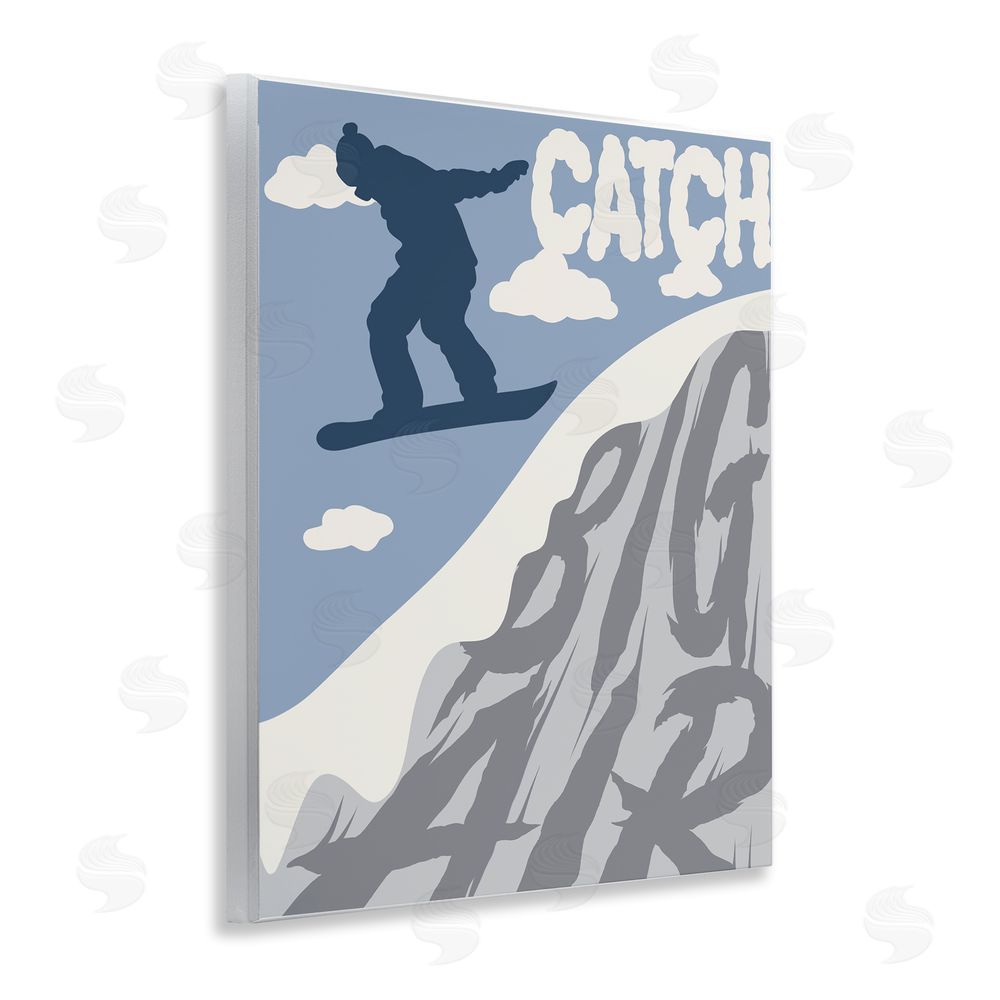 Marcus Prime Catch Big Air Snowboard Wooden Wall Plaque Art Print