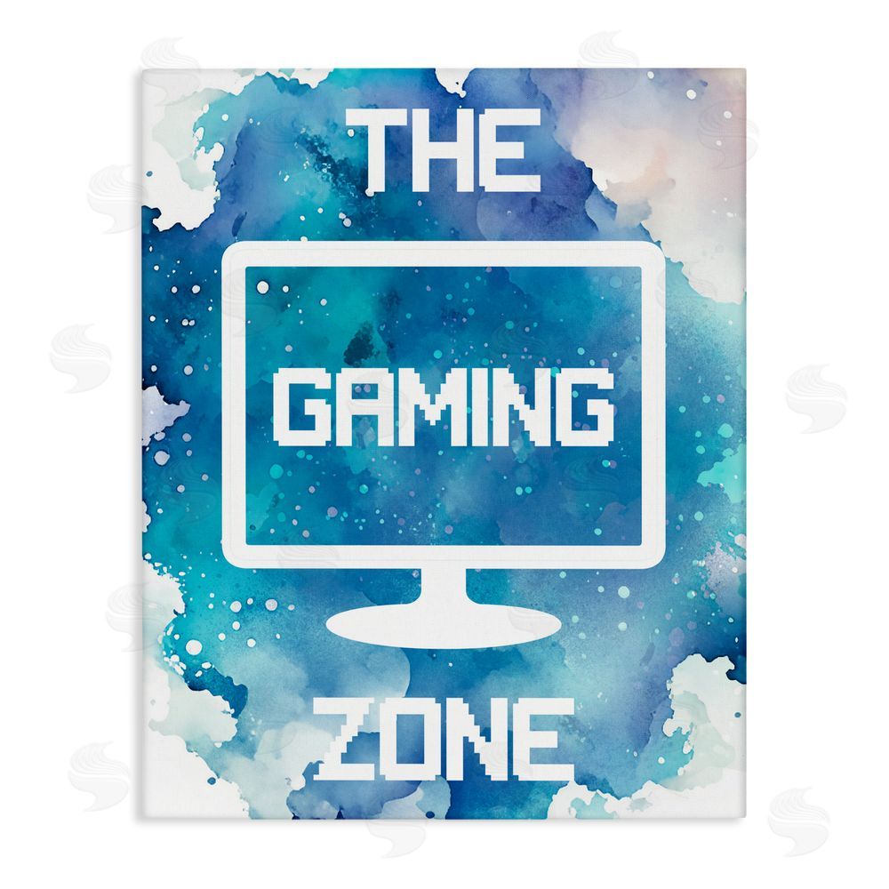 Marcus Prime Gaming Zone Moniter Stretched Canvas Wall Art Print
