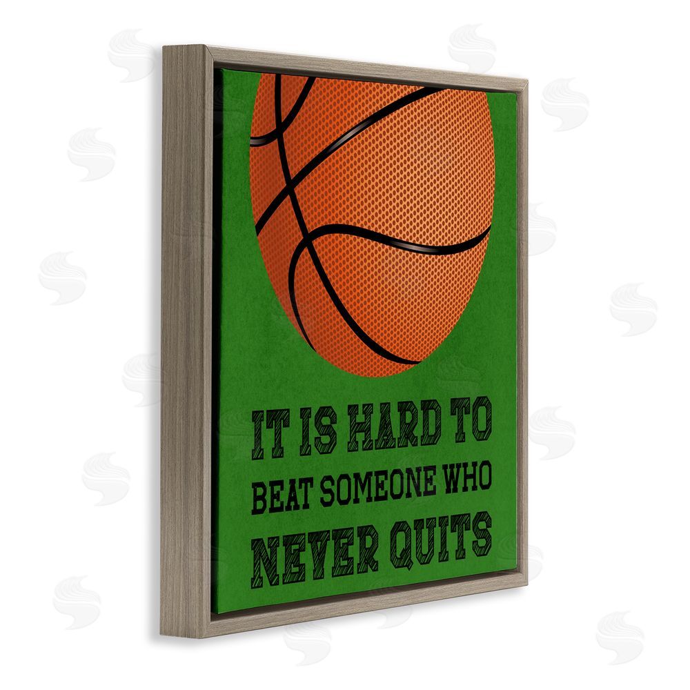 Marcus Prime Someone Who Never Quits Brown Floating Frame Canvas Wall Art Print