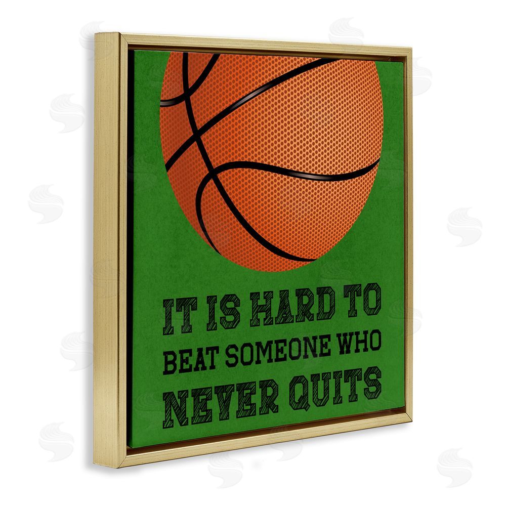 Marcus Prime Someone Who Never Quits Gold Floating Frame Canvas Wall Art Print