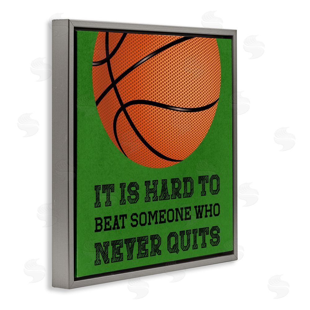 Marcus Prime Someone Who Never Quits Gray Floating Frame Canvas Wall Art Print