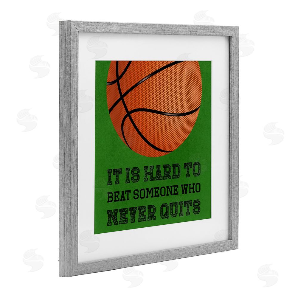 Marcus Prime Someone Who Never Quits Gray Framed Print Under Glass Wall Art