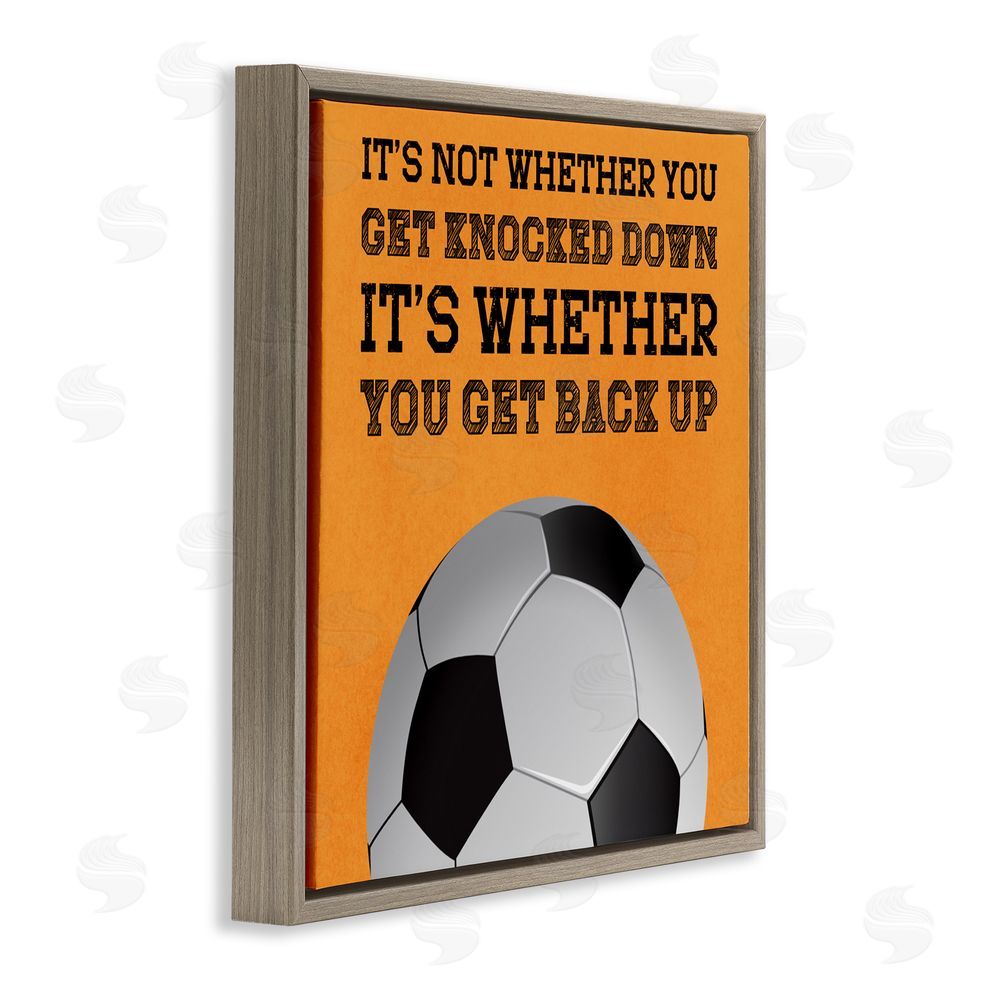 Marcus Prime Whether You Get Back Up Brown Floating Frame Canvas Wall Art Print