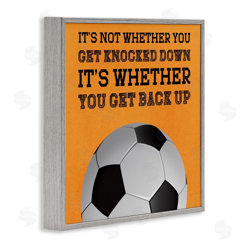 Marcus Prime Whether You Get Back Up Gray Framed Giclee Print Wall Art