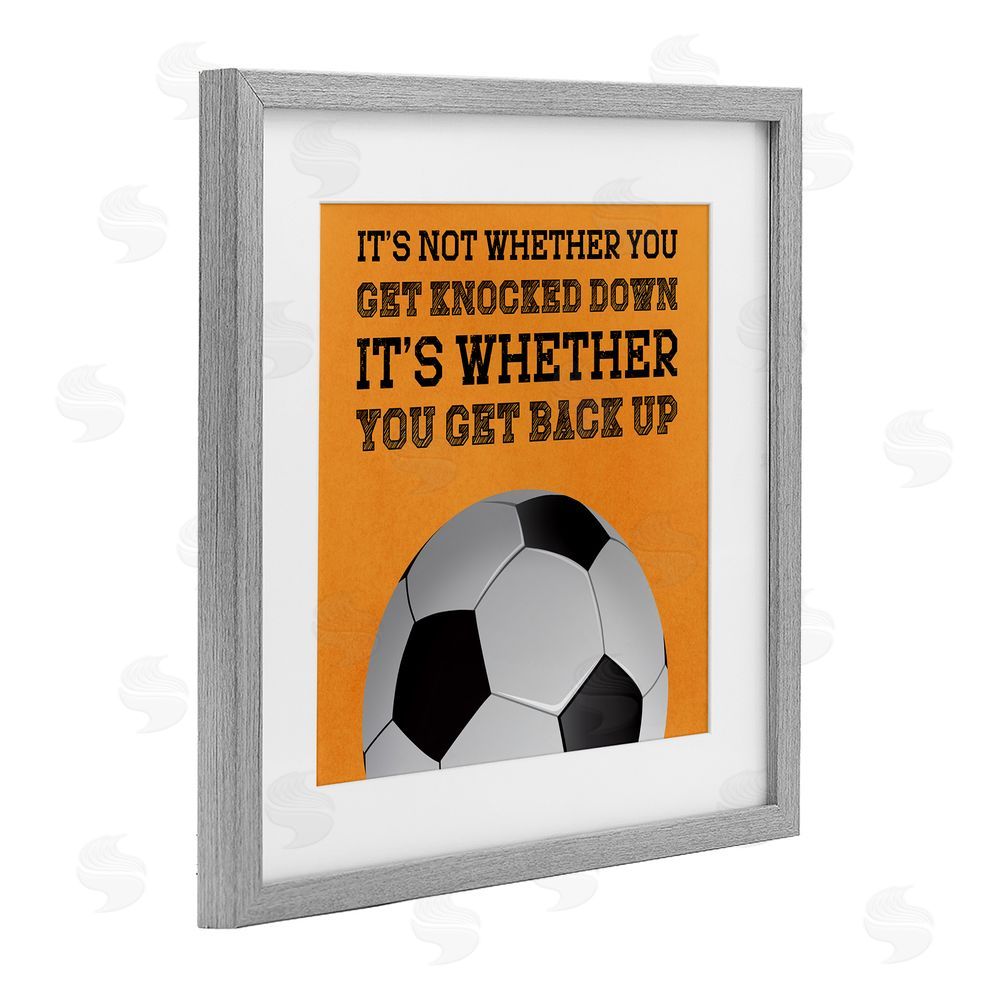 Marcus Prime Whether You Get Back Up Gray Framed Print Under Glass Wall Art