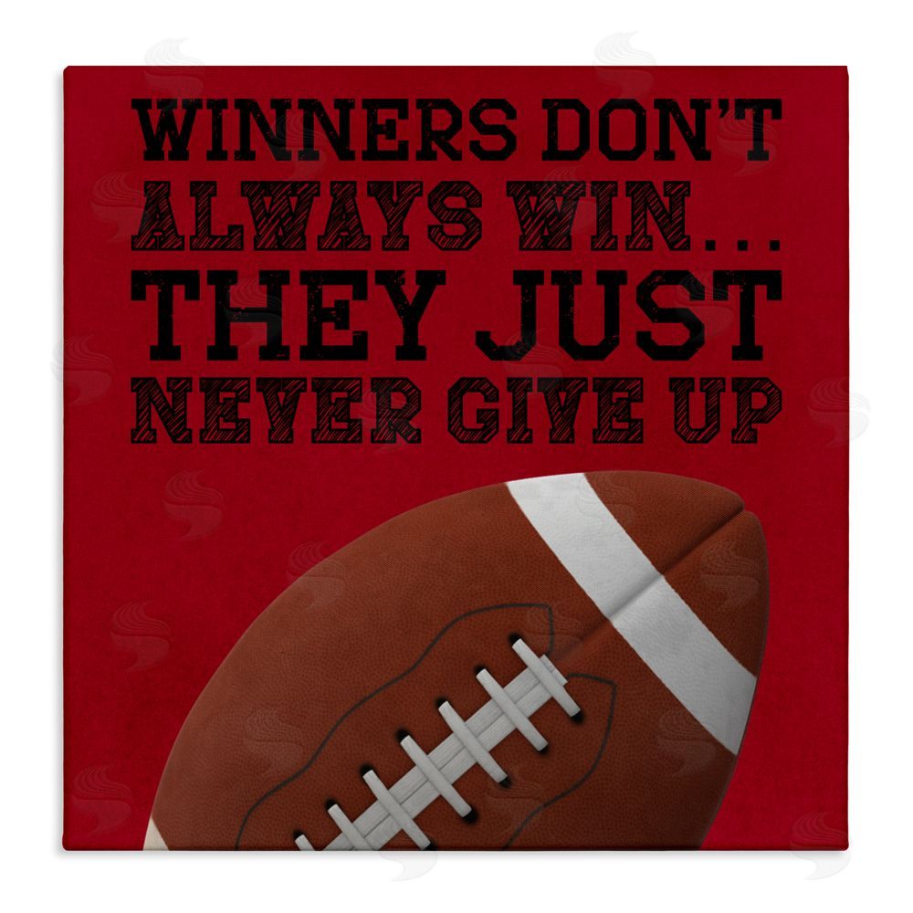 Marcus Prime Winners Never Give Up Stretched Canvas Wall Art Print