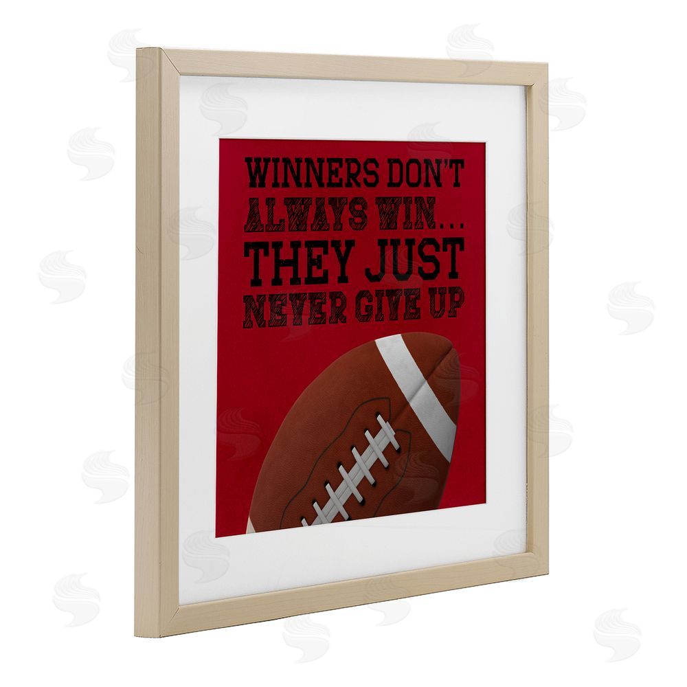 Marcus Prime Winners Never Give Up Brown Framed Print Under Glass Wall Art