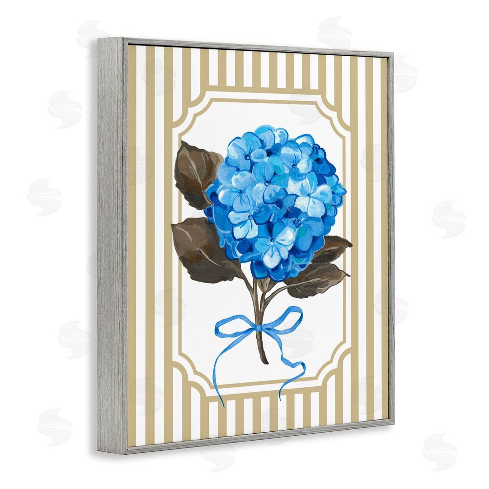 Adonna Ebrahimi Hydrangea Bundle with Bow Gray Framed Giclee Print Wall Art