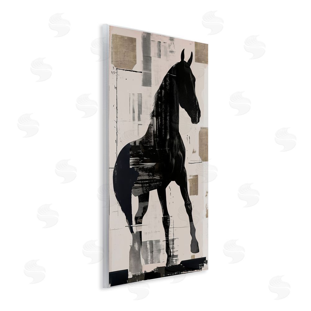 Annabelle Hall Equinity Horse Silhouette Wooden Wall Plaque Art Print