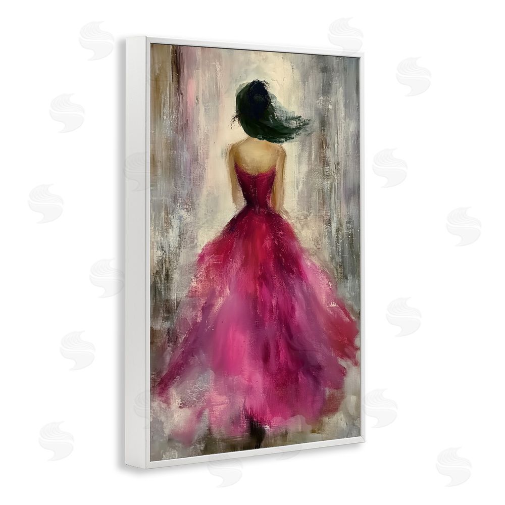 Annabelle Hall After Midnight Girl in Gown White Framed Giclee Print Wall Art