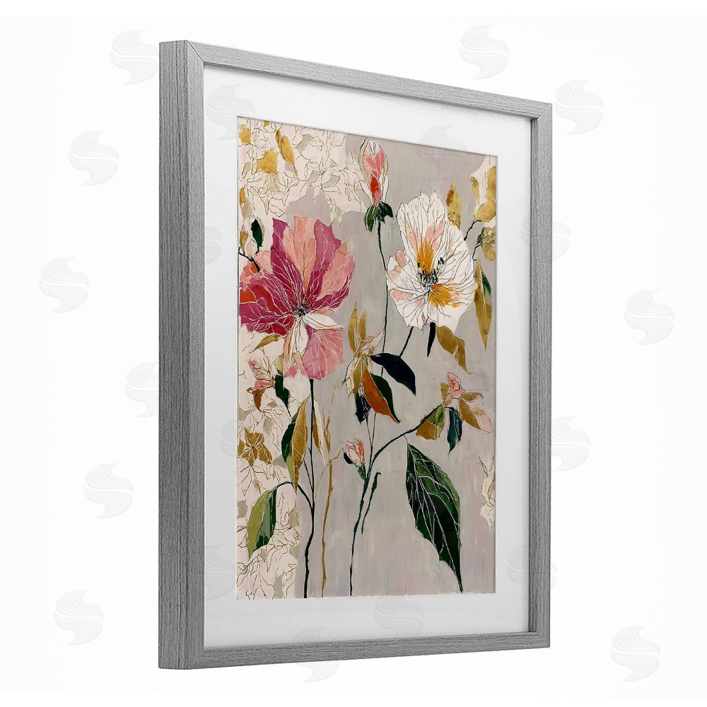 Annabelle Hall Playful Assumption Abstraction Gray Framed Print Under Glass Wall Art