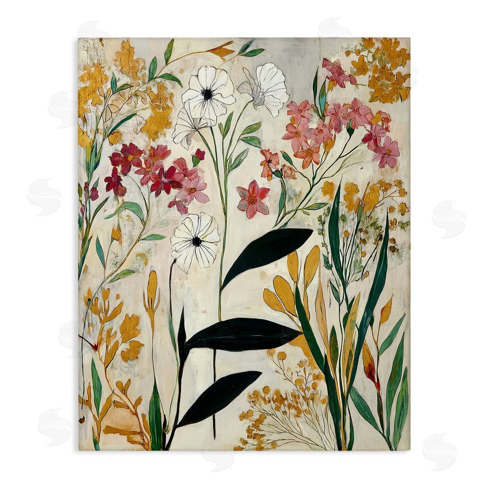 Annabelle Hall Vintage Playful Botanicals Stretched Canvas Wall Art Print