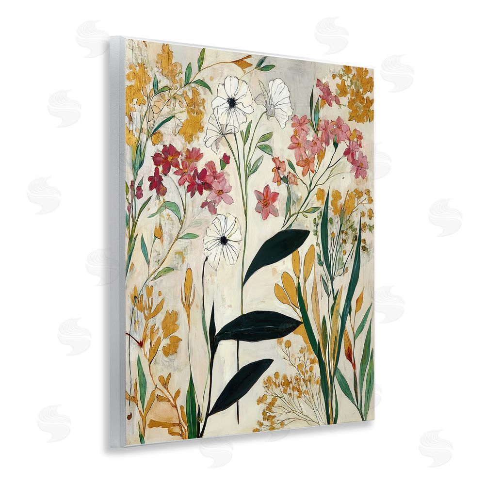 Annabelle Hall Vintage Playful Botanicals Wooden Wall Plaque Art Print
