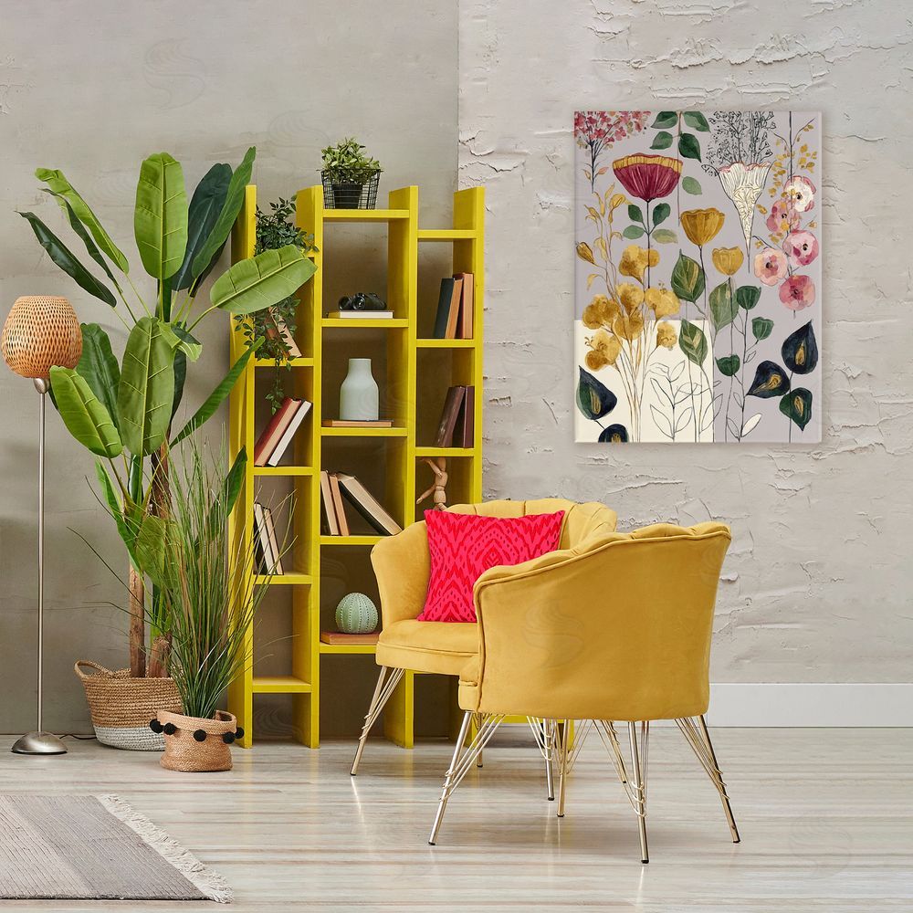 Annabelle Hall Playful Assumptions Foliage Stretched Canvas Wall Art Print in Room