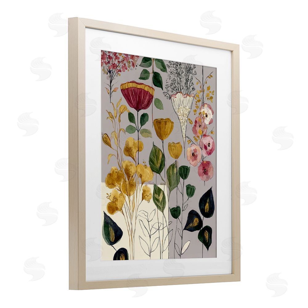 Annabelle Hall Playful Assumptions Foliage Brown Framed Print Under Glass Wall Art