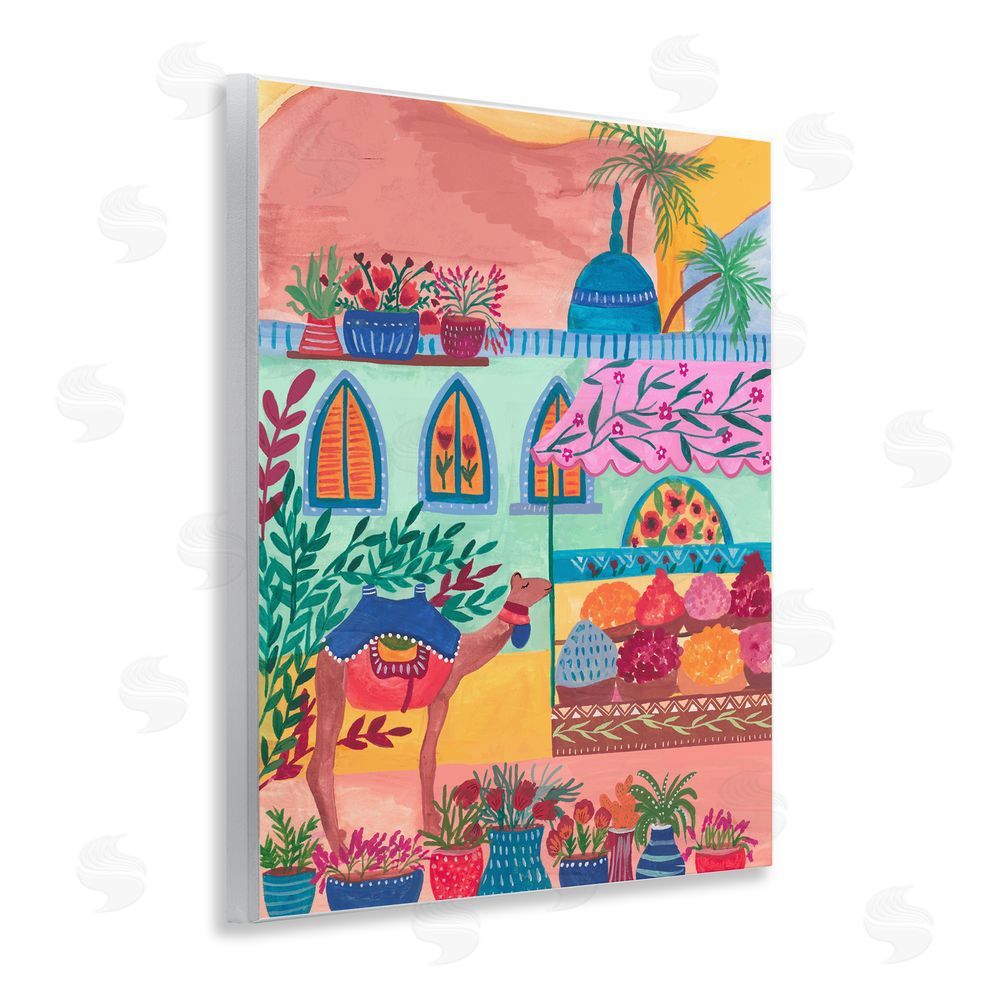 Nabeela Rumi Exotic Egypt Camel Wooden Wall Plaque Art Print