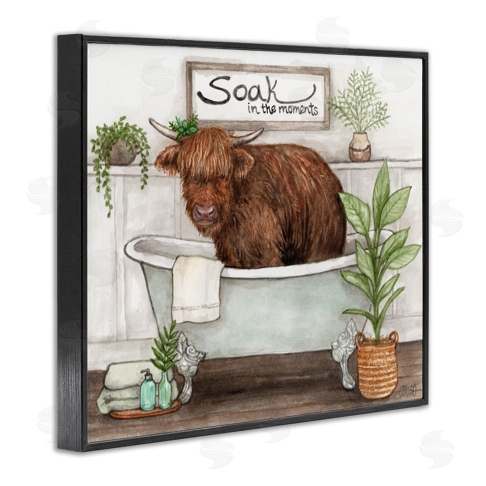 Melinda Hipsher Soak In Moments Cattle Black Framed Giclee Print Wall Art