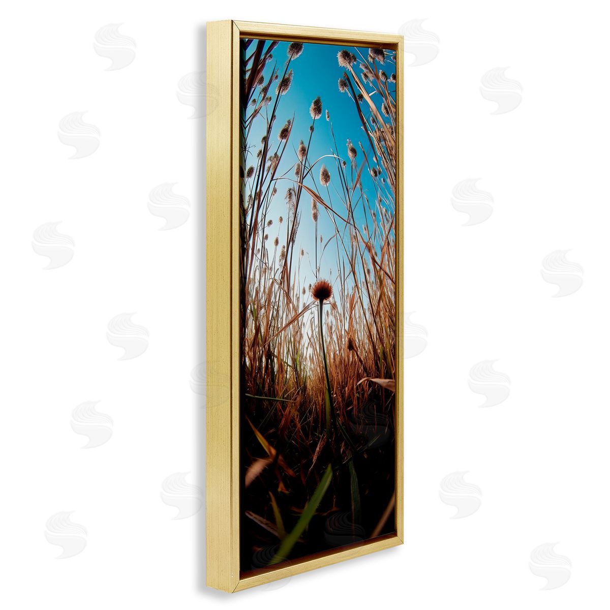 Decent Exposures Daydream Botanical Meadow Gold Floating Frame Canvas Wall Art Print