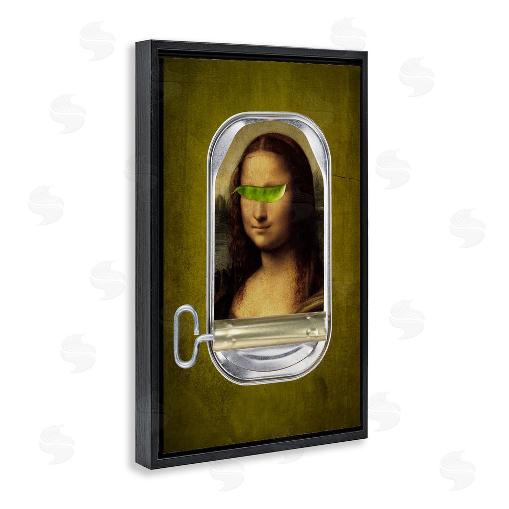 Elo Marc Canned Mona Lisa Black Floating Frame Canvas Wall Art Print