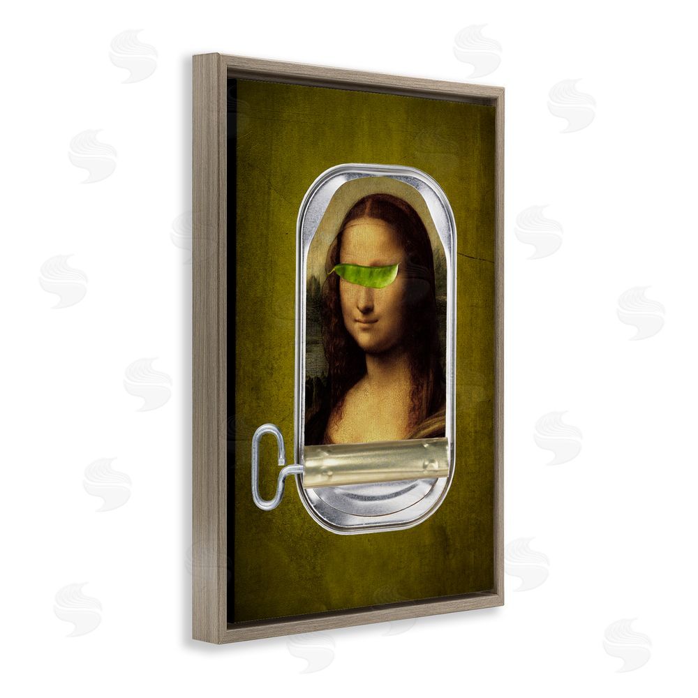 Elo Marc Canned Mona Lisa Brown Floating Frame Canvas Wall Art Print
