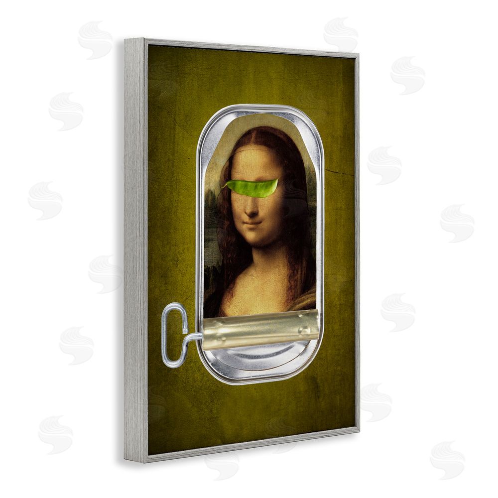 Elo Marc Canned Mona Lisa Gray Framed Giclee Print Wall Art