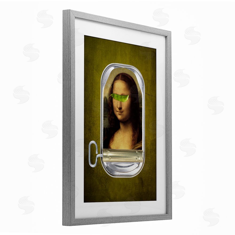 Elo Marc Canned Mona Lisa Gray Framed Print Under Glass Wall Art