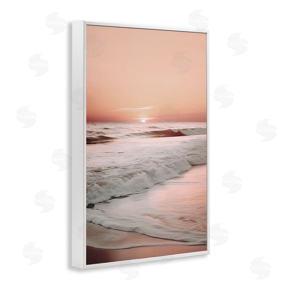 Decent Exposures Apricot Beach View White Framed Giclee Print Wall Art