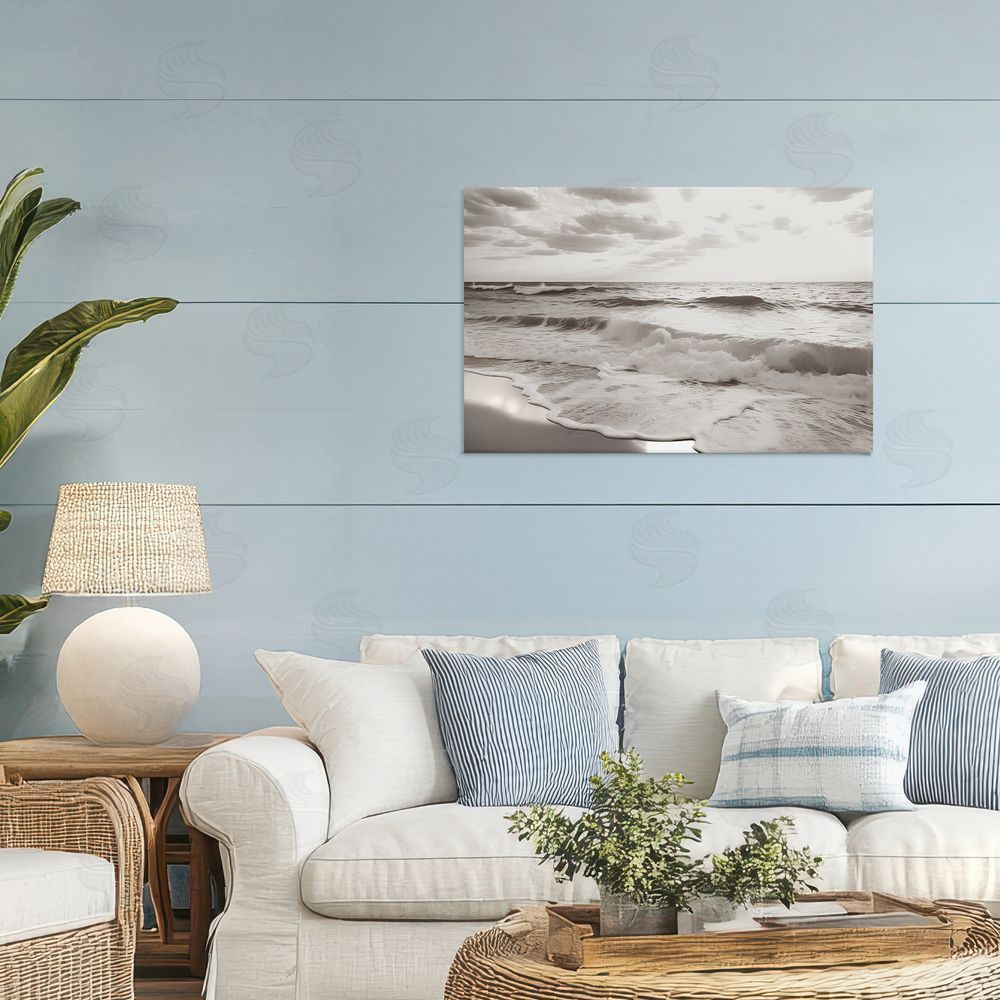 Decent Exposures Beach View Reverie Stretched Canvas Wall Art Print in Room