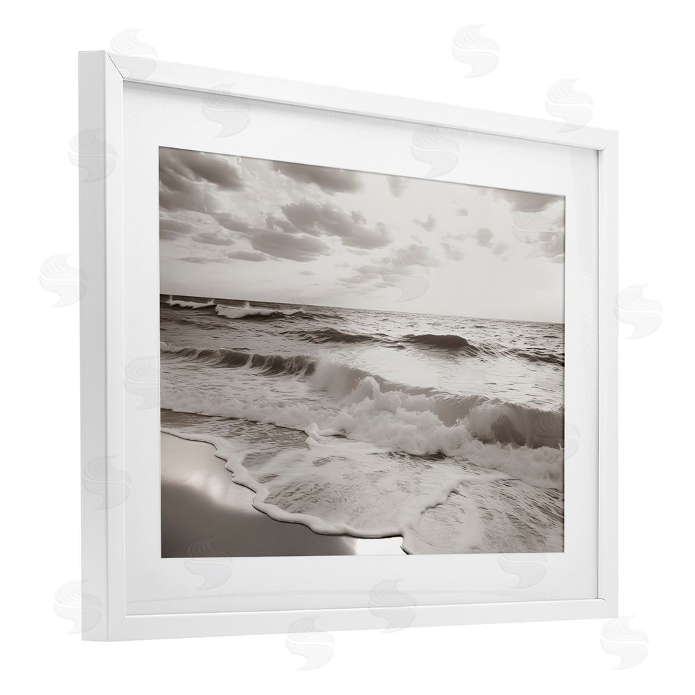 Decent Exposures Beach View Reverie White Framed Print Under Glass Wall Art