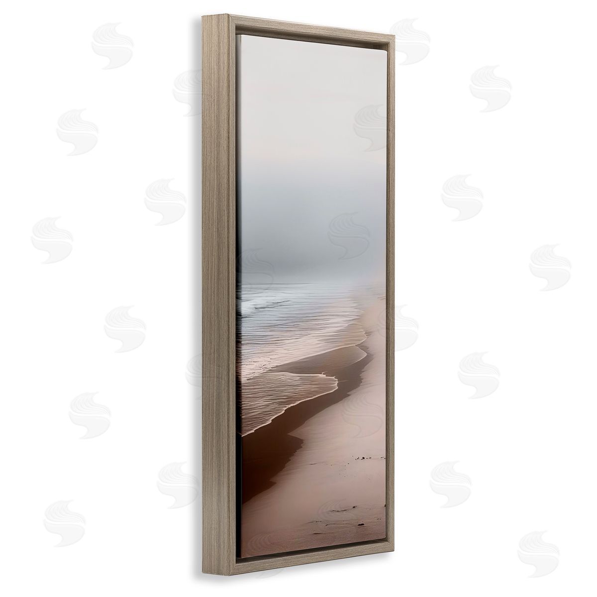 Sasha Take Me Down To Sea Again Brown Floating Frame Canvas Wall Art Print